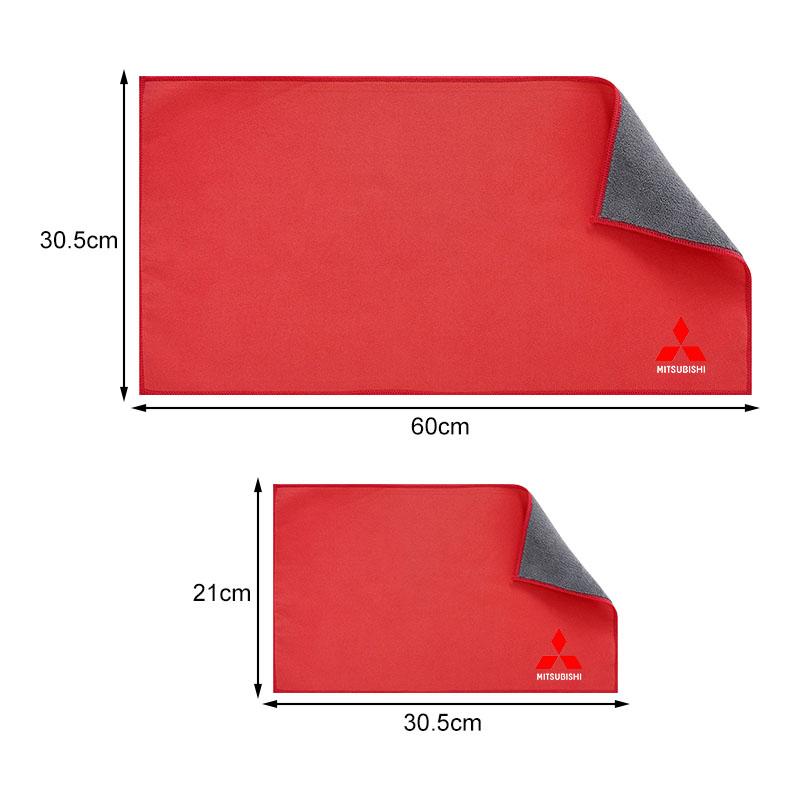 jbvr8 New Car High-end Microfiber Towel Car Wash Towel Detailing Cleaning Cloth EmblemFor Mitsubishi ASX Lancer 10 Pajero Outlander