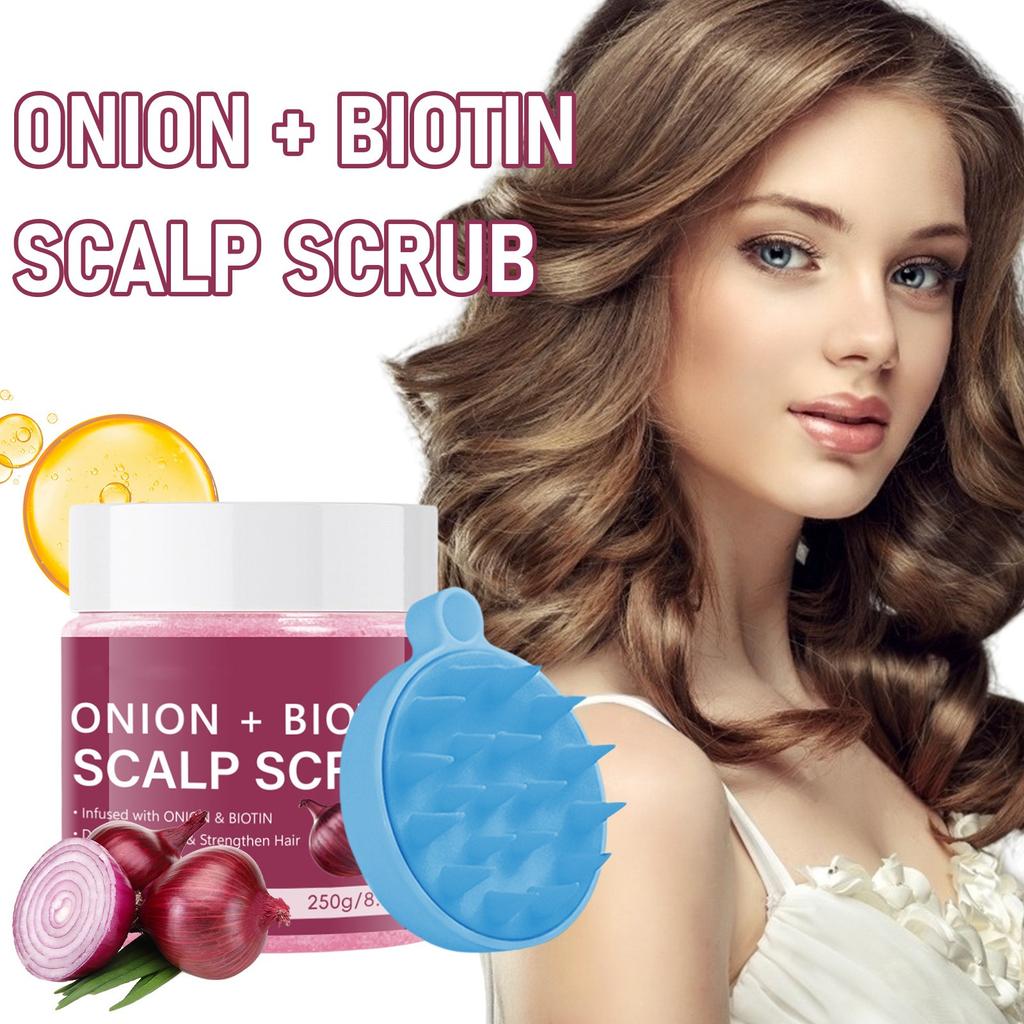 Scalp Scrub With Massager, Exfoliating Scrub Shampoo,biotin Scalp Care, Hair Care For Cleaning And Removing Deposits,250g