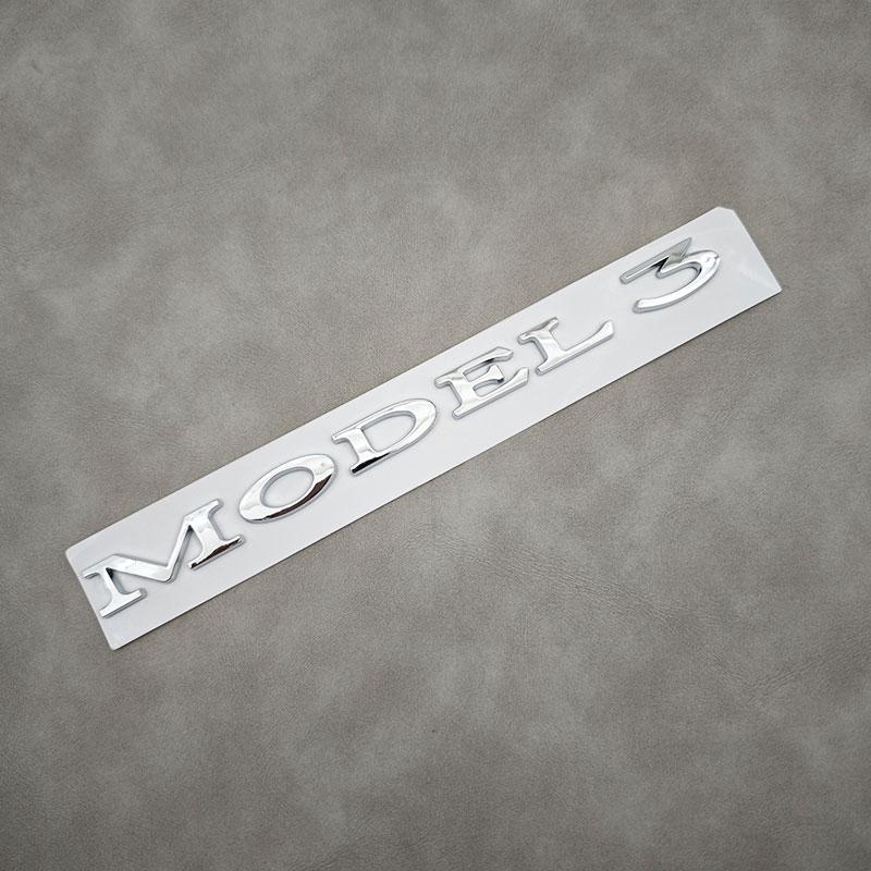 3D ABS Black Model 3 Letters Logo Car Rear Trunk Badge Sticker For Tesla Model X S 3 Y Auto Decal Accessories
