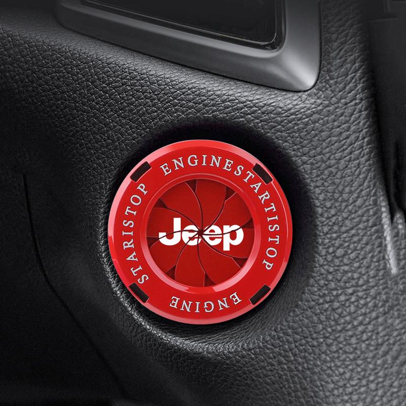 Для Jeep Бесключевая Крышка Запуска Автомобиля Декоративное Кольцо Кнопки Зажигания Для Jeep Grand Cherokee Wrangler JK Gladiator Compass Renega