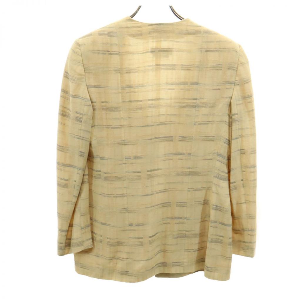 Giorgio Armani Сделано в Италии Клетчатый узор Без цвета куртка 40 Желтый Женский Б/у