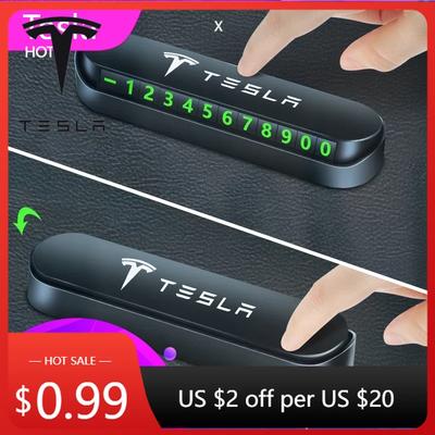 Автомобильная наклейка 2025 Новый Tesla Временная парковочная карта Номер телефона Стайлинг автомобиля Для Tesla Model 3 2021 S X Y Стиль Roadster