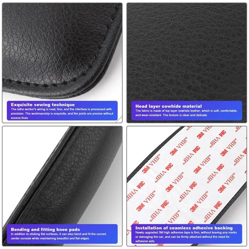ear1 For VOLKSWAGEN VW PU Leather Car Leg Knee Cushions Elbow Pad Car Door Center Control Armrest Soft Pad For Volkswagen VW R Line M