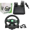 PC Racing Wheel Game Steering Wheel 180 Degree Car Racing Driving Wheel with Pedal for Racing Game
