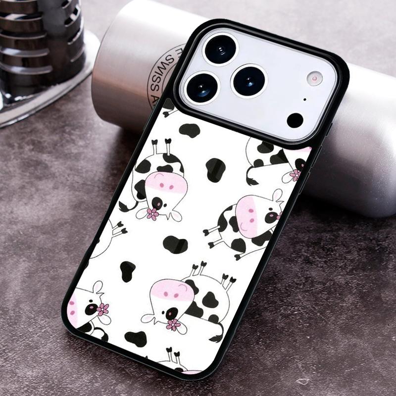 Роскошный чехол для телефона с принтом коровьей шкуры для iPhone 17 16 15 Pro Max Air 14 13 12 11 Plus Ударопрочный чехол Capa