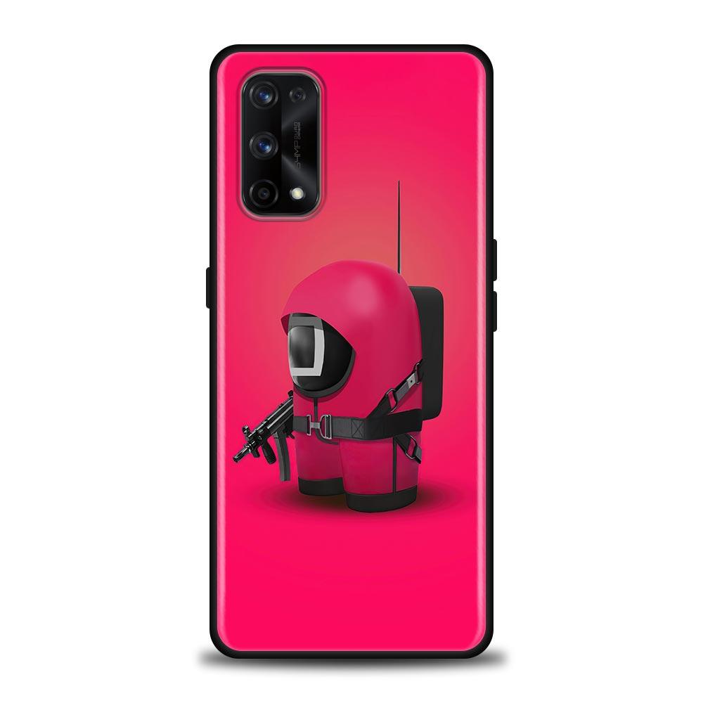 Чехол с милым кальмаром для игрового телевизора, красный, зеленый, для Realme C21Y C21 C25 C20 C15 C12 C11 C1 GT Master Neo Neo2 5G Funda Capa, силиконовый мягкий чехол