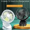 Portable USB Rechargeable Clip Fan - Quiet, Strong Wind, Ideal for Desktop & Outdoor Use