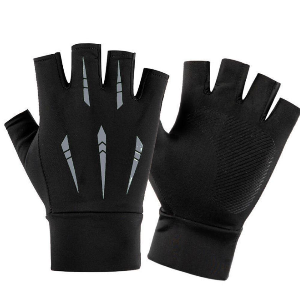Anti-uv Ice Silk Fishing Gloves Highly Elastic Armguard 2024 Fitness Gloves Unisex
