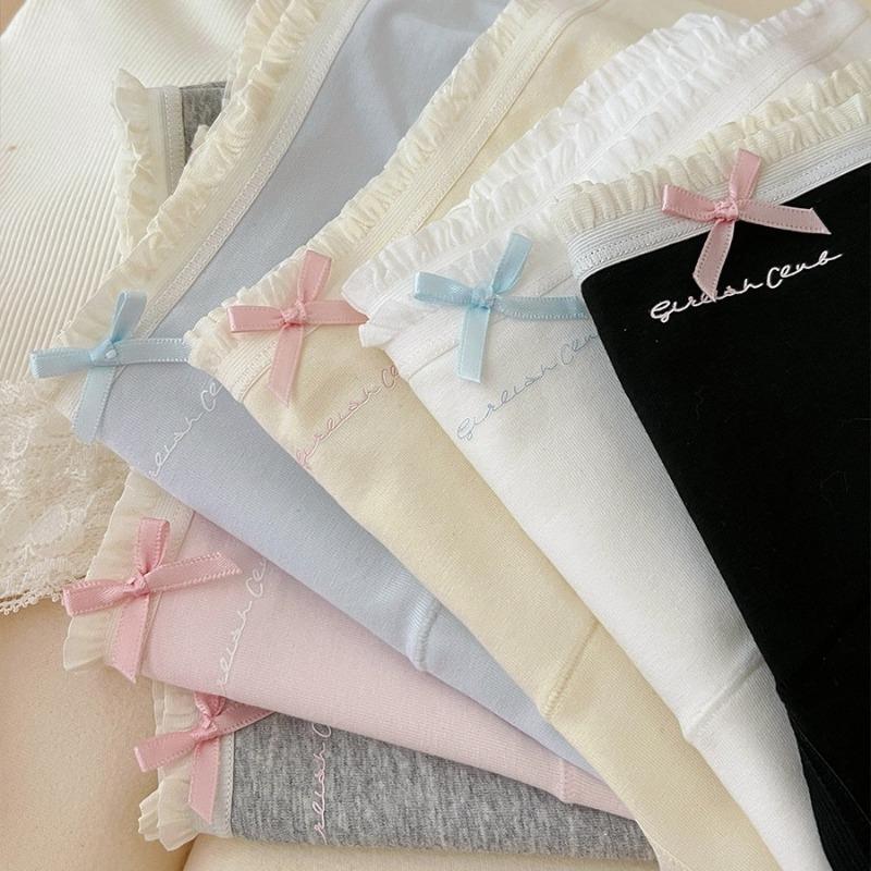 7A антибактериальное детское хлопковое нижнее белье класса А, маленькое свежее женское нижнее белье из чистого хлопка без следов, на все сезоны, тонкое женское нижнее белье со средней талией