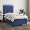 VidaXL Bed Slatted Base with Mattress and LEDs, Upholstered Bed, Single Bed, Adult Bed for Interior Bedroom, 3134923