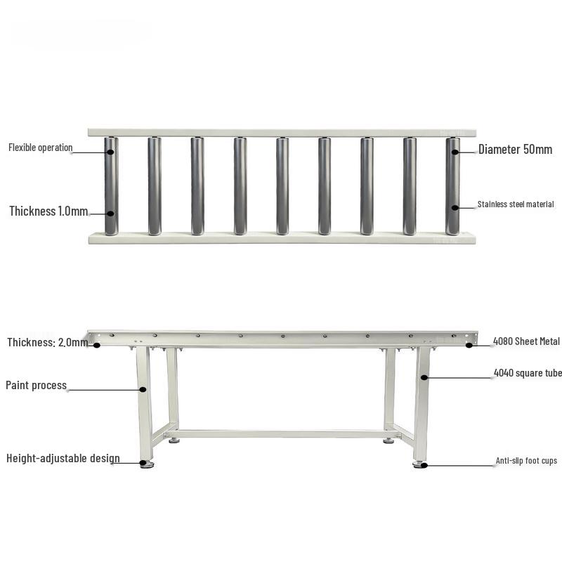Yunduo Adjustable Height Roller Conveyor Table