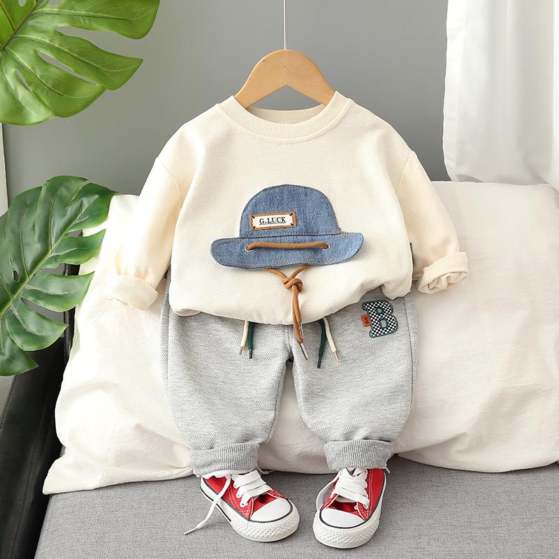 2023 Baby Two-Piece Long-Sleeved Sweater Set - Spring & Autumn Korean Style