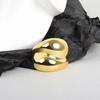 Thick Double Domed Gold Plated Amorphous Open Ring Popular Custom Fine Jewelry Rings