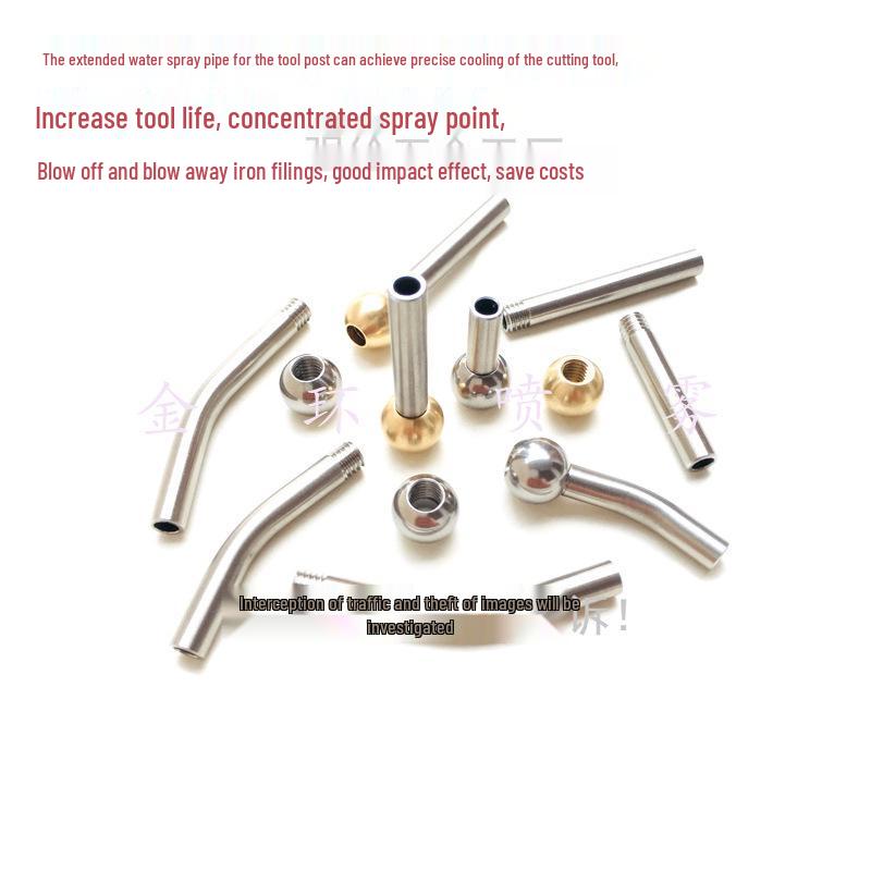 Сопло охлаждения для станков с ЧПУ M6, Нержавеющая сталь, Удлиненная изогнутая трубка для охлаждения шпинделя