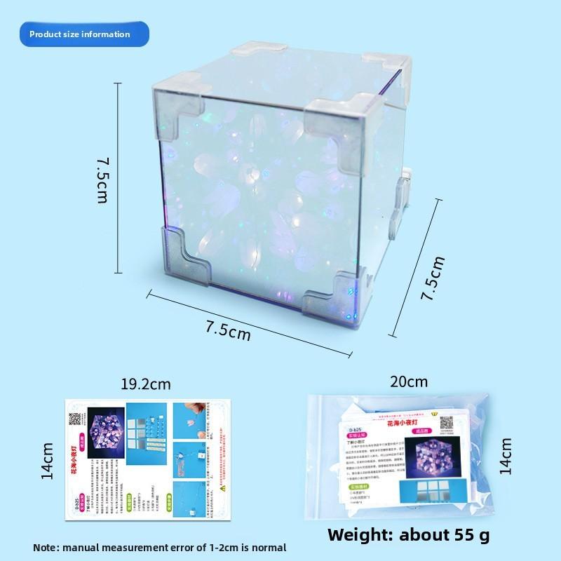 Сборка вручную Зеркало Цветок тюльпана Море Кубик Рубика Ночник Набор игрушек-пазлов для развития мозга