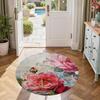Flower Round Floor Mat Suitable for Dormitory Playrooms Kitchen Living Rooms Antislip Round Carpet Office home decor Perfect Gift for Friends Family