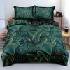Palm Leaves Duvet Cover Monstera Leaf Comforter Covers Tropical Green Leaves Bedding Set White Marble Quilt Cover For Men Women