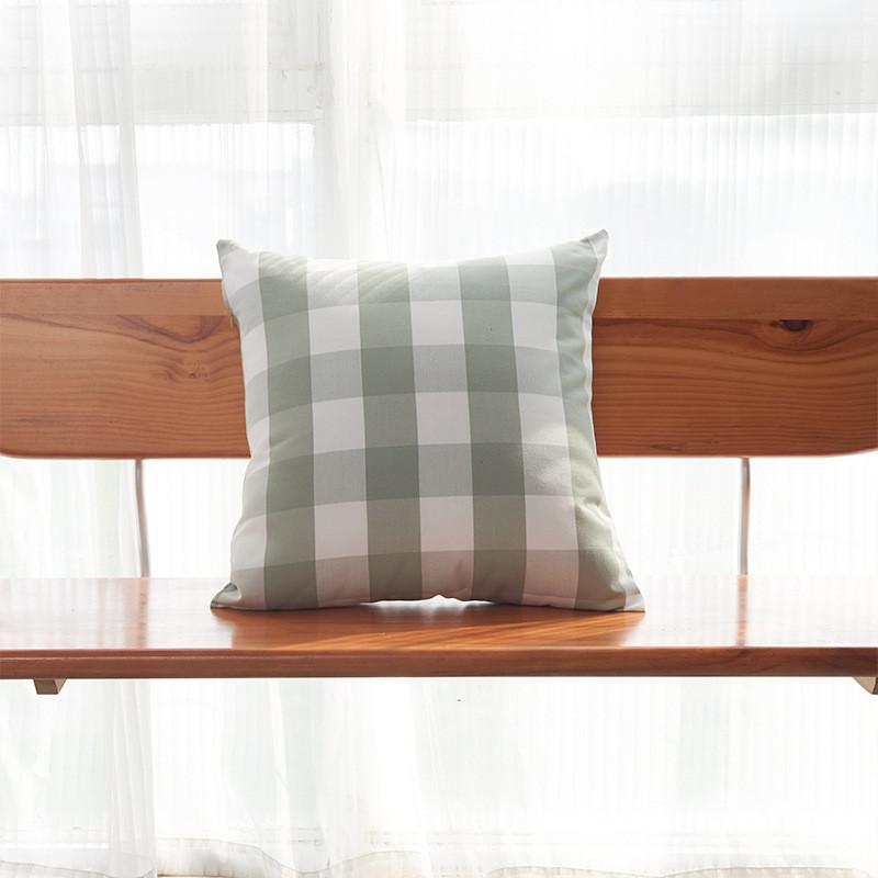 Только наволочка Только чехол Уютная клетчатая наволочка для декоративной подушки Современный минималистичный полиэстер хлопок Подушка