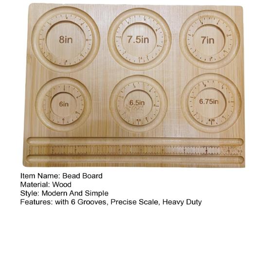 Деревянная доска из бисера с 6 канавками, точная шкала, сверхмощный прямоугольный бамбуковый браслет для изготовления ювелирных изделий, инструмент для рукоделия, подарок для энтузиастов