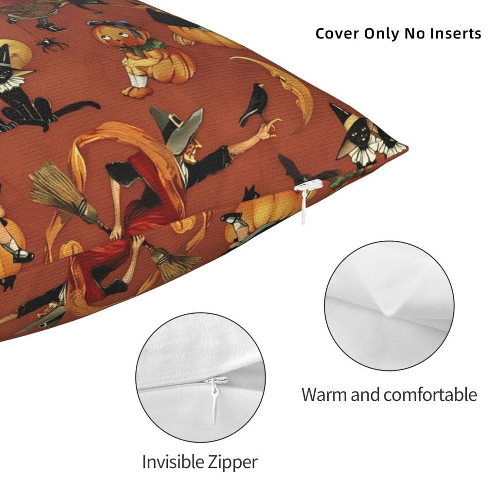 Halloween Happy Halloween Pillow Cover Trend Pillow Case For Sofa Home Decorative Cushion Cover Polyester Pillowcases Gift