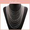 Vintage Handmade Multilayer Fringe Necklace Sweater Chain For Office Or Party