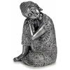 Decorative Figurine - GIFT DECOR - Sitting Buddha - Silver - 20 X 30 X 20 Cm - 4 Units