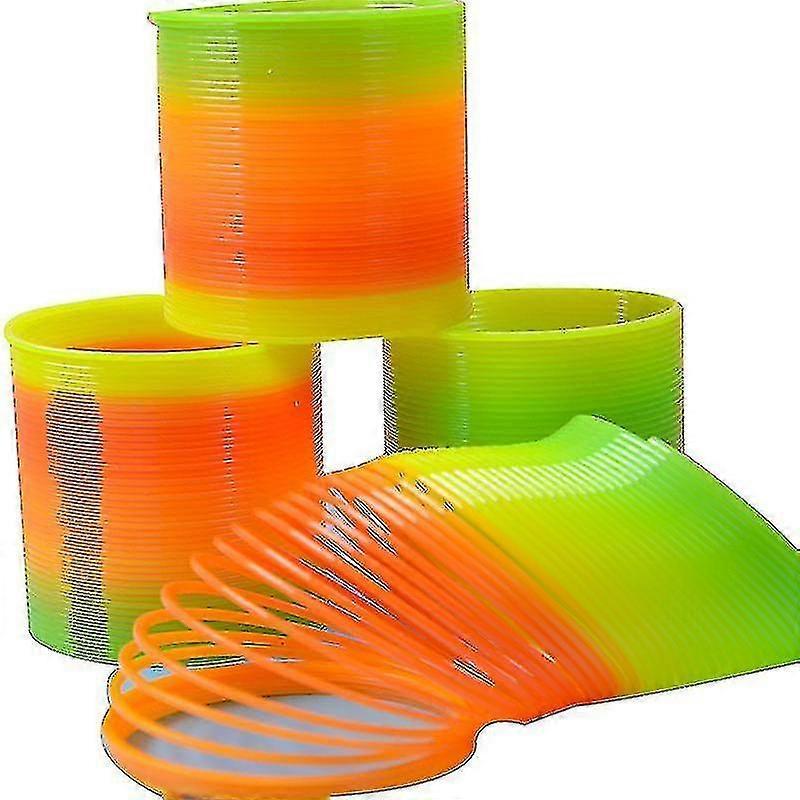 3pcs Giant Classic Rainbow Coil Spring Slinky Toy, Novelty Plastic Magic Spring Toy Suitable for Various Activities