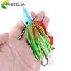 HENGJIA 2.6oz Lead Head Jig Hooks Spinnerbait Soft Grub Lures Tackle Pack of 4