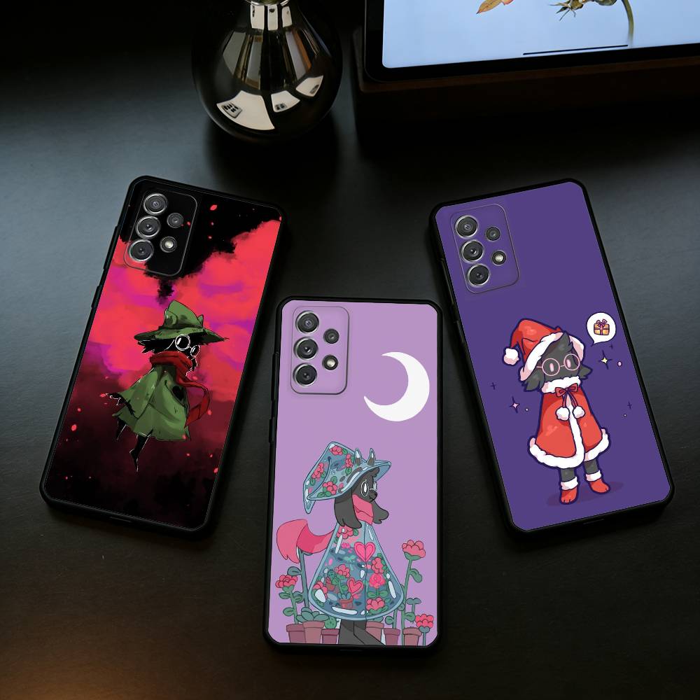 D-Deltarune R-Ralsei-EI Мягкий силиконовый черный чехол для телефона Samsung Galaxy A73, A72, A71, A70, A53, A52, A51