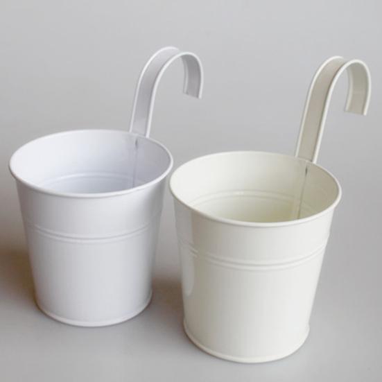 Подвесной цветочный горшок, прочное железное ведро в естественном стиле, изысканное металлическое ведро для балкона