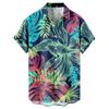 Men'S Casual Loose Fitting Short Sleeved Shirt Fashionable Lapel Shirt Top