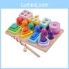Wooden Magnetic Fish Toy Set For Toddler Early Education And Shape Recognition