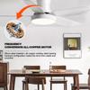 42" 52"  Lamp Frequency Conversion Remote Control Ceiling Fan Light Balcony Fan Ceiling Fan With Light LED Full Spectrum Fan