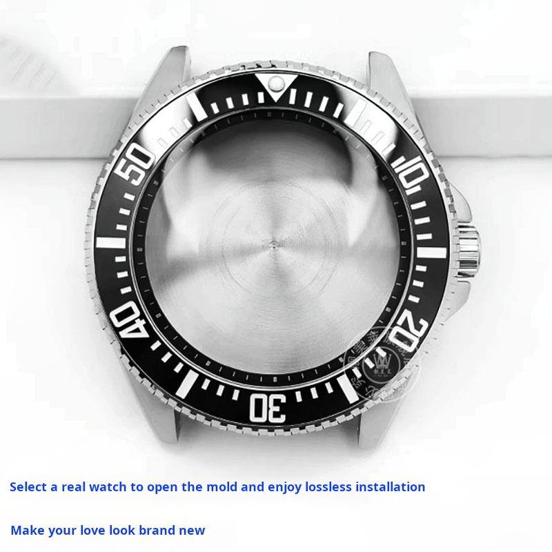 Для Casio MDV-106 MDV-107 swordfish water ghost Наклонное керамическое кольцо Безель часов Цифровая шкала Светящиеся бусины Наклонное кольцо Мужские