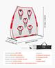 VEVOR 2133.6 x 2133.6mm Football Trainer Throwing Net, Training Throwing Target Practice Net with 5 Target Pockets