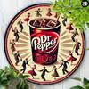 Винтажная металлическая жестяная вывеска Dr Pepper в стиле ретро, 8x8 дюймов, круглая, настенный декор для дома, бара, кафе