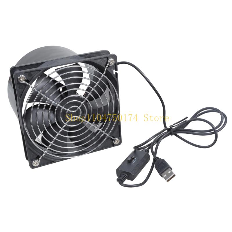 High Airflows 70CFM 12025 USB Powered Ventilation Fan 3 Speed Settings For Electronics Workshop Kitchen Smokes Removal top sale