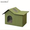 1шт. Уличная водонепроницаемая роскошная кровать для кошек, морозостойкая и водонепроницаемая, удобное убежище, всесезонный универсальный домик для кошек, закрытая вилла