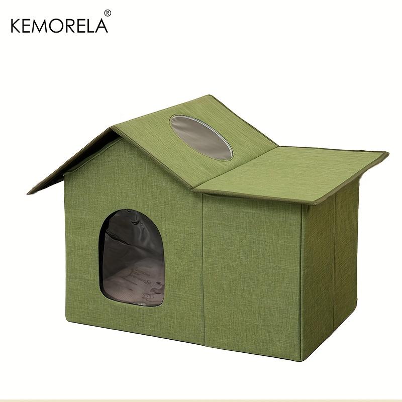 1шт. Уличная водонепроницаемая роскошная кровать для кошек, морозостойкая и водонепроницаемая, удобное убежище, всесезонный универсальный домик для кошек, закрытая вилла