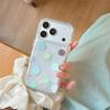 Зеленый Чехол с Точками и Закругленными Краями для iPhone 14/13 Apple 17/16/15 PRO MAX Ударопрочный