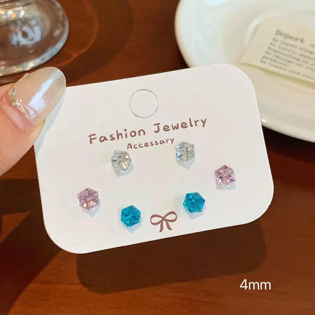 Вспышка Millennium восьмигранные серьги-гвоздики с розой из циркония для женщин - индивидуальный многогранный изысканный дизайн