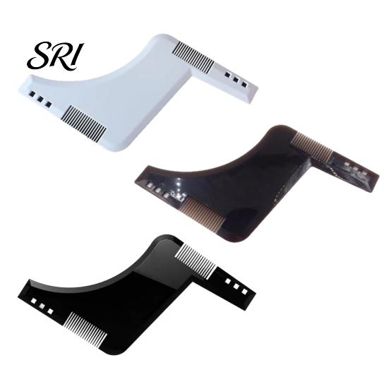 Gentle Teeth Beard Comb Men Shaper Tool Lineup Guide Professional Facial Hair Goatee Whisker Styling Trimming Edging Shaping Template Stencil Barber