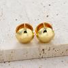 Stainless Steel Gold Silver Color Ball Round Simple Hight Quality Luxury Earrings For Women Famous Party Jewelry