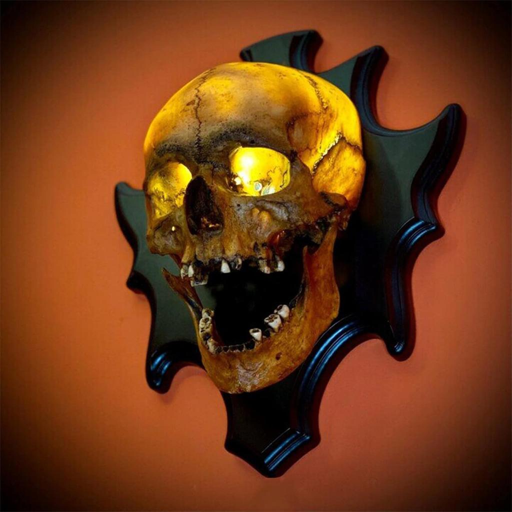 Lamp Night Light Wall Decoration, Creative 3D Skeleton Home Fine Horror Lamp For Party Porch Yard Bar Decor, Bedside Wall Sconce