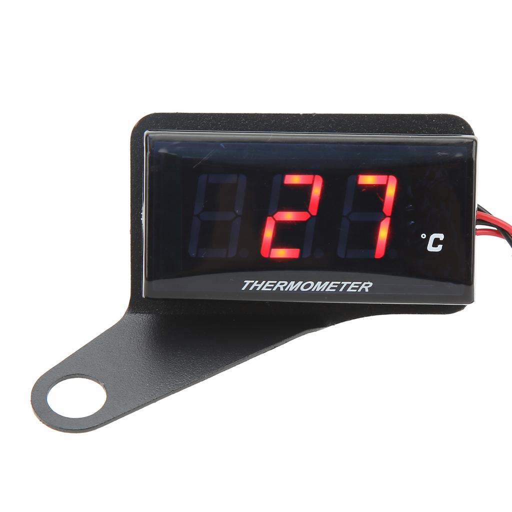 Motorcycle Digital Water Temperature Gauge Thin 12V LCD With 22mm Sensor Adapter for Most Motorbikes