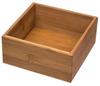 Boite - Carre - Bois - Marron - 1 Compartiment - 15x15x7 Cm
