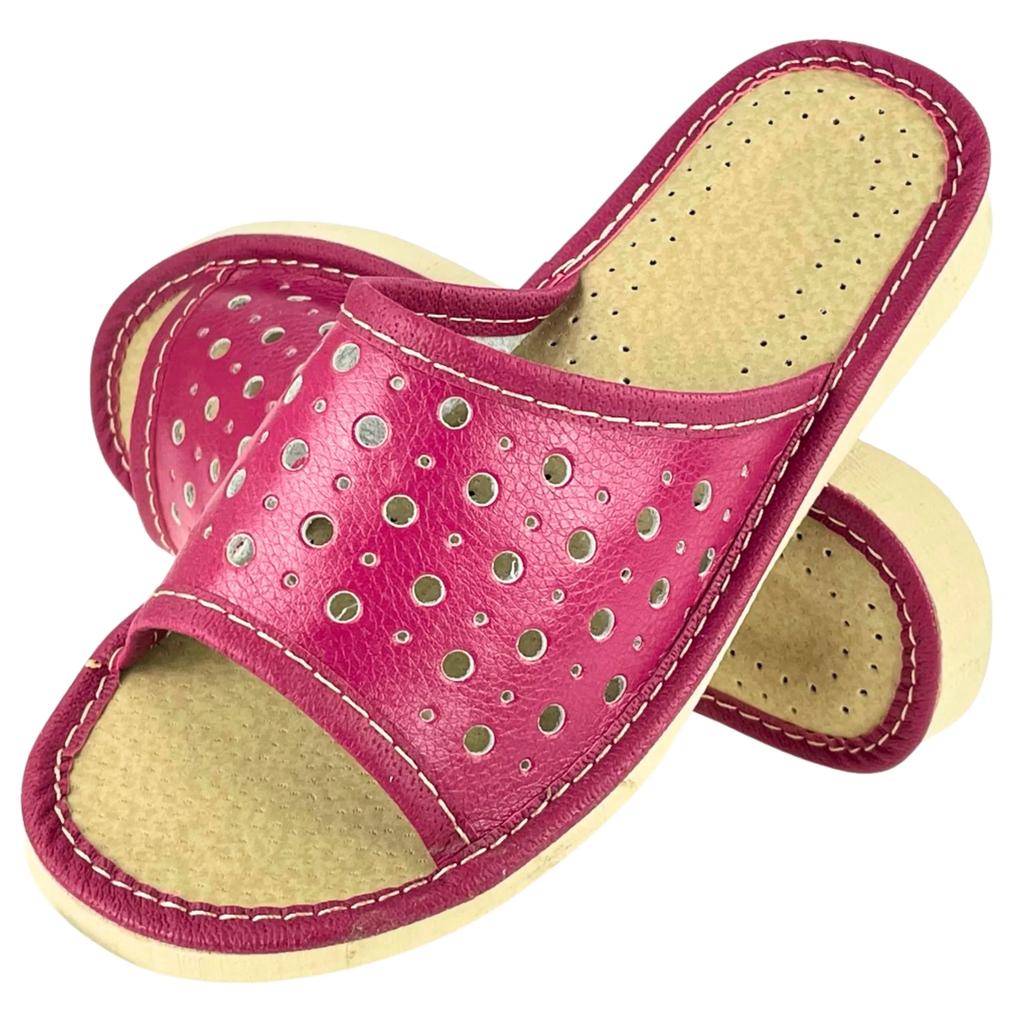 Light purple women's slippers, home footwear for women 36