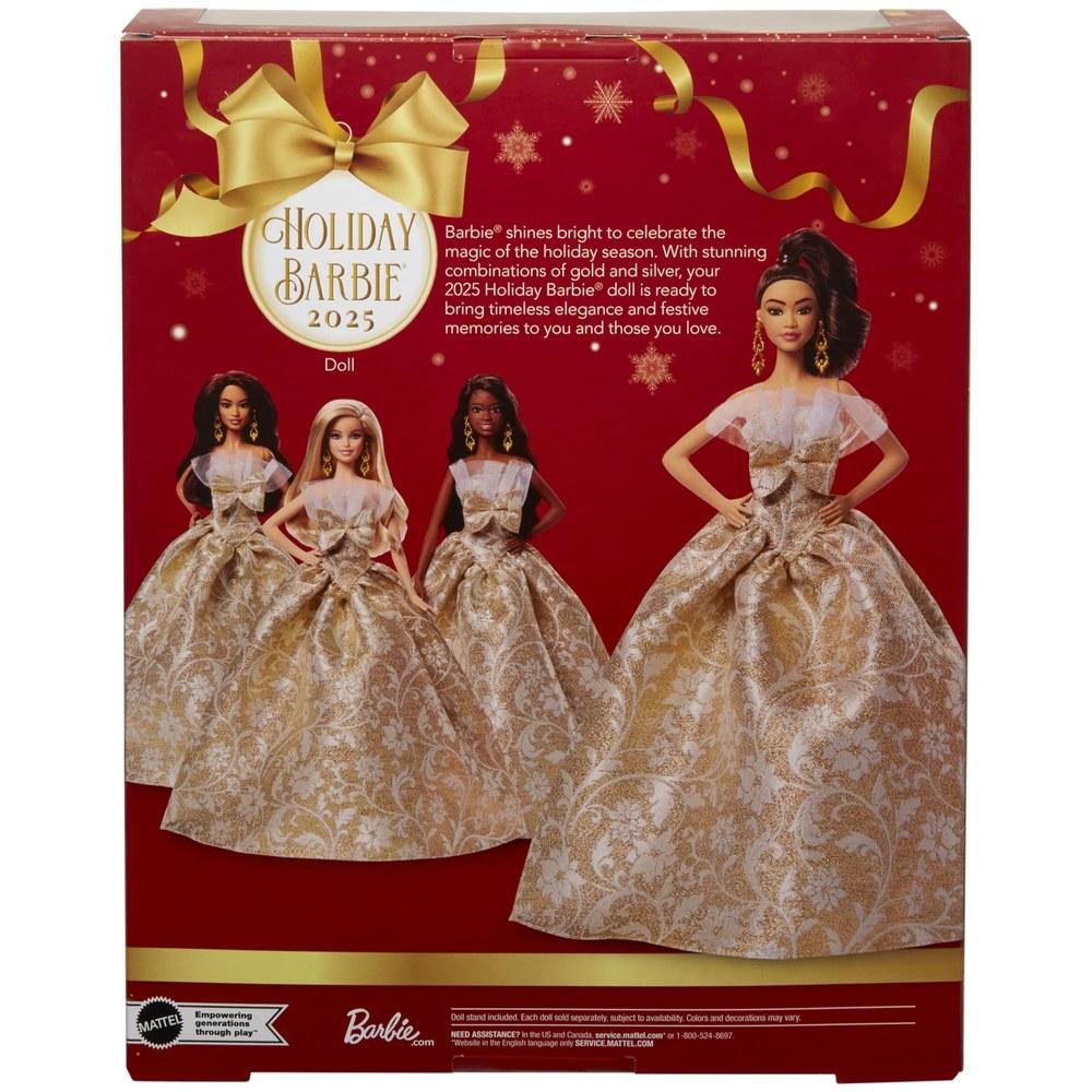 Кукла Барби Holiday Signature Черная с высоким хвостом Наряды Игровой домик Игра JBH98 Для детей от 6 лет Золотой