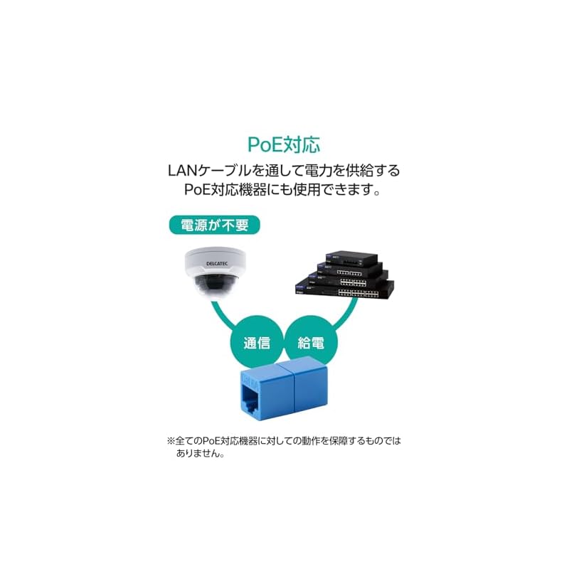 ELECOM RJ45 Extension Connector, Cat6A LAN Cable Extension Adapter, UTP Specification, Blue LD-RJ45U6ABU