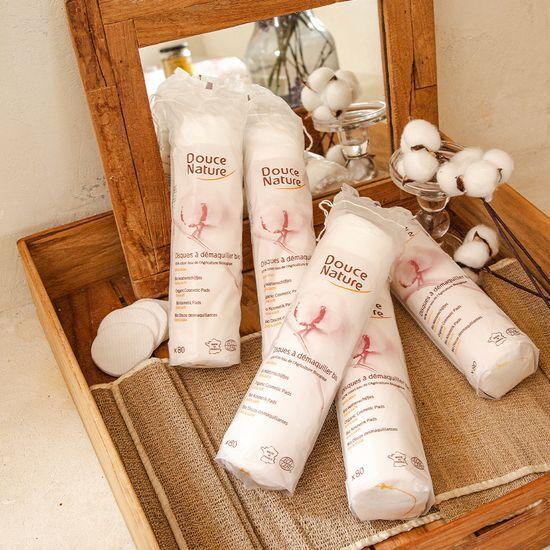 Круглые ватные диски Douce nature Organic из 100% хлопка, 80 шт. x 7